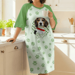 Pyjama de salon personnalisé avec nom et poche pour animaux de compagnie Cadeau d'anniversaire pour Grand-mère Maman Femme Amoureux des animaux de compagnie