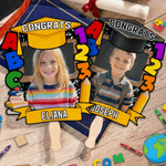 Personalized Congrats 2026 Graduation Hand Fan with Name and Wooden Handle Graduation Ceremony Party Gift for Graduates
