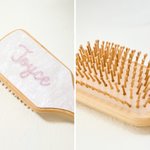 Brosse à cheveux exquise personnalisée faite à la main avec nom et pierres d'anniversaire Cadeau d'anniversaire pour demoiselle d'honneur Amie Mère