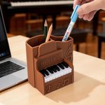 Porte stylo personnalisé en 3D avec nom et texte pour piano, usage quotidien Cadeau d'anniversaire pour professeur de piano, étudiant