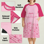 Personalized Hand-Painted Flowers Soft Sleep Dress with Names and Year Mother's Day Birthday Gift for Mom Grandma