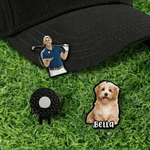 Photo personnalisée Marqueur de balle de golf Clip magnétique pour chapeau avec nom Utilisation sur le terrain Anniversaire Journée de jeu Cadeau pour les amateurs de golf