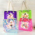 Spersonalizowana akwarela Sea Animal Wodoodporna przezroczysta torba na ramię z imieniem Niezbędne akcesoria podróżne Dzień Matki Urodziny Impreza na plaży Prezent dla kobiety