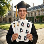 Spersonalizowane wodoodporne naklejki z inicjałami na czapkę ukończenia szkoły z imieniem i nazwiskiem Uroczyste przyjęcie z okazji ukończenia szkoły dla absolwentów