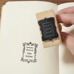 Personalized Classical Floral Frame Library Stamp with Engraved Name Birthday Anniversary Book Club Gift for Bookworms Book Lovers