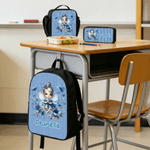 Cadeau d'anniversaire pour filles - sac à dos avec boite à crayons et sac à dos avec nom pour la rentrée des classes