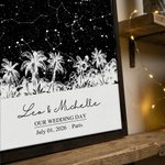 Personalized Star Map Moon Phase  Giclee Canvas Prints Home Decor Ship from USA Anniversary Wedding Gift for Couple