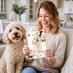Henkilökohtainen kiinalaistyylinen muste maalaus Pet Photo A5 Spiral Notebook nimi ja 120 vuoratut sivut päivittäinen käyttö syntymäpäivälahja lemmikkieläinten omistajille