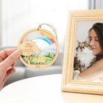 Personalisierter Regenbogenbrücke-Holz-Anhänger für Hund oder Katze | mit Namen und Jahr | Haustierverlust Gedenk-Geschenk für Tierliebhaber