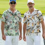 Personalised Face Photo Golf Elements Hawaiian Style Short-Sleeved Shirt Funny Anniversary Birthday Gift for Golf Players