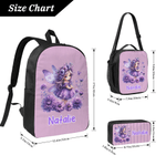 Cadeau d'anniversaire pour filles - sac à dos avec boite à crayons et sac à dos avec nom pour la rentrée des classes