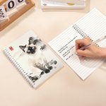 Henkilökohtainen kiinalaistyylinen muste maalaus Pet Photo A5 Spiral Notebook nimi ja 120 vuoratut sivut päivittäinen käyttö syntymäpäivälahja lemmikkieläinten omistajille