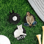 Photo personnalisée Marqueur de balle de golf Clip magnétique pour chapeau avec nom Utilisation sur le terrain Anniversaire Journée de jeu Cadeau pour les amateurs de golf