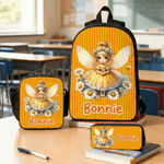 Cadeau d'anniversaire pour filles - sac à dos avec boite à crayons et sac à dos avec nom pour la rentrée des classes