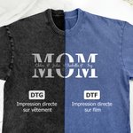 T-shirt 100% coton  personnalisé avec couleur et texte-Cadeau de fête des Mères et d'anniversaire pour les femme
