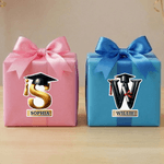 Spersonalizowane wodoodporne naklejki z inicjałami na czapkę ukończenia szkoły z imieniem i nazwiskiem Uroczyste przyjęcie z okazji ukończenia szkoły dla absolwentów