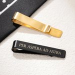 Personalisierte Messing Krawattenklammer mit Wunschgravur | Krawattennadel | Herren-Accessoire | Jahrestag Geburtstag Hochzeit Geschenk für Männer