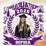 Personalized Graduation Photo Waterproof Sticker with Name and Year Packaging Use Graduation Season Gift for Graduate