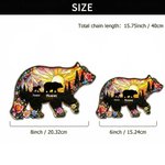 Personalised Mother Baby Bears Sun Flower Acrylic Hanging Ornament with Nickname and Names Home Decor Mother's Day Birthday Gift for Mom Grandma