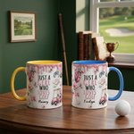 Gepersonaliseerde Roze Meisje Houdt van Golf 11 oz 15 oz Keramische Mok met Naam en Onderzetter Dagelijks Gebruik Verjaardagsgeschenk voor Golfers Golfliefhebbers