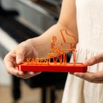 Personalized Multicolor Piano Silhouette Ornament with Name Home Decor Teacher's Day Appreciation Birthday Gift for Pianist Music Teacher Lover