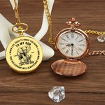 Montre de poche personnalisée avec nom gravé pour la fête des pères Cadeau d'anniversaire pour père fils