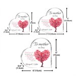 Placa acrílica personalizada en forma de corazón con texto y nombres Decoración del hogar Día de la madre Cumpleaños Regalo para mamá Abuela