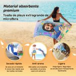 Toalla de playa personalizada de secado rápido con personaje 3D animales marinos y nombre para vacaciones en la playa regalo de cumpleaños para todos