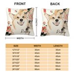 Personalized Chinese Ink-Wash Style Pet Photo Throw Pillow Cover with Name Home Decor Birthday Anniversary Gift for Friend Pet Owner