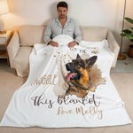Personalized Whenever You Miss Me Snuggle This Pet Photo Soft Blanket with Name Sympathy Memorial Birthday Gift for Pet Owners Lovers