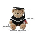 Personlig söt examen Teddybjörn plyschleksak med namnår och skolnamn Examensgåva för akademiker
