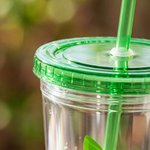 Personalized Cute Bunny Silhouette Name 16 oz Reusable Plastic Water Cup with Lid and Straw Easter Birthday Gift for Children