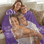 Personlig tidningsdesign mjuk pläd med foto och namn heminredning Mors dag födelsedagspresent till kvinna