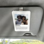 Foto personalizada de acrílico coche parasol clip con nombre y texto Accesorios de coche Regalo de cumpleaños para novias Amigos Hermanas