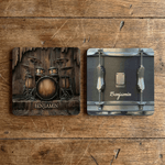 Personalised Black Vintage Drum 11 oz 15 oz Ceramic Mug Coaster with Name Unique Birthday Drummer Gift for Music Lover