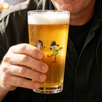 Personalized To Dad From The Reasons You Drink Photo Portrait Character Action 16oz Beer Glass with 1-4 Kid Names Father’s Day Birthday Gift for Him