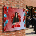 Personalisierte Klasse von 2026 Foto bunte Luftballons Banner mit Namen und Jahr Graduierung Feier Party Geschenk für Absolventen