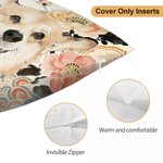 Personalized Chinese Ink-Wash Style Pet Photo Throw Pillow Cover with Name Home Decor Birthday Anniversary Gift for Friend Pet Owner