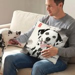 Personalized Chinese Ink-Wash Style Pet Photo Throw Pillow Cover with Name Home Decor Birthday Anniversary Gift for Friend Pet Owner