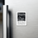 Personalized Happy First Mother's Day Pregnant Baby Ultrasound Acrylic Fridge Magnet with  Text Home Decor Mother's Day Birthday Gift for New Moms