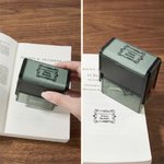 Personalized Classical Floral Frame Library Stamp with Engraved Name Birthday Anniversary Book Club Gift for Bookworms Book Lovers