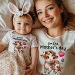 Personalized Fantasy Unicorn Classic Winnie the Pooh 100% Cotton T-shirt Baby Bodysuit with Name Birthday 1st Mother's Day Gift for Baby Mother