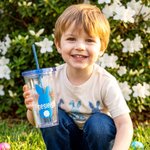 Personalized Cute Bunny Silhouette Name 16 oz Reusable Plastic Water Cup with Lid and Straw Easter Birthday Gift for Children