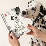 Henkilökohtainen kiinalaistyylinen muste maalaus Pet Photo A5 Spiral Notebook nimi ja 120 vuoratut sivut päivittäinen käyttö syntymäpäivälahja lemmikkieläinten omistajille