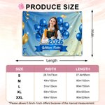 Personalisierte Klasse von 2026 Foto bunte Luftballons Banner mit Namen und Jahr Graduierung Feier Party Geschenk für Absolventen