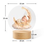 Veilleuse acrylique personnalisée avec photo et prénom de bébé-Cadeau d'anniversaire pour les bébés