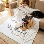 Personalized Whenever You Miss Me Snuggle This Pet Photo Soft Blanket with Name Sympathy Memorial Birthday Gift for Pet Owners Lovers
