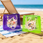 Spersonalizowana akwarela Sea Animal Wodoodporna przezroczysta torba na ramię z imieniem Niezbędne akcesoria podróżne Dzień Matki Urodziny Impreza na plaży Prezent dla kobiety