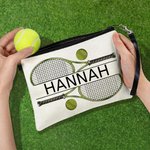 Personalisierte Tennis Kulturtasche mit Namen | Reise-Organizer mit Handschlaufe | Kosmetiktasche | Geburtstag Sport Geschenk für Männer und Frauen