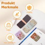 Personalisiertes magnetisches PU-Leder-Lesezeichen | mit Geburtsblume und Namen | Buchclub Geburtstag Geschenk für Bücherwürmer Bücherliebhaber